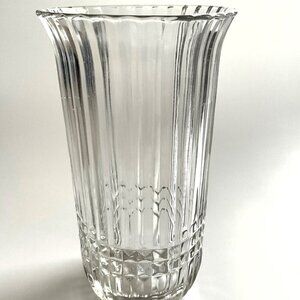FTDA ELEGANT GLASS FLOWER VASE HEAVY THICK VINTAGE 1986